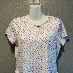 Rue21 Pink Floral Short Sleeve Top
